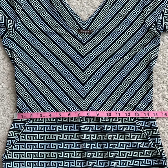 J. McLaughlin Catalina Cloth Sheath Dress Black/Light Green/Blue Size Sm… - Picture 9 of 10